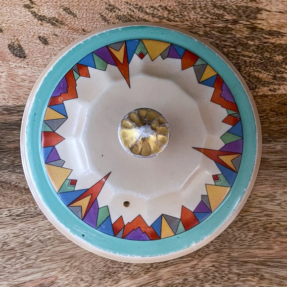 Hall China casserole dish with lid Art Deco design VTG MCM - Picture 5 of 7